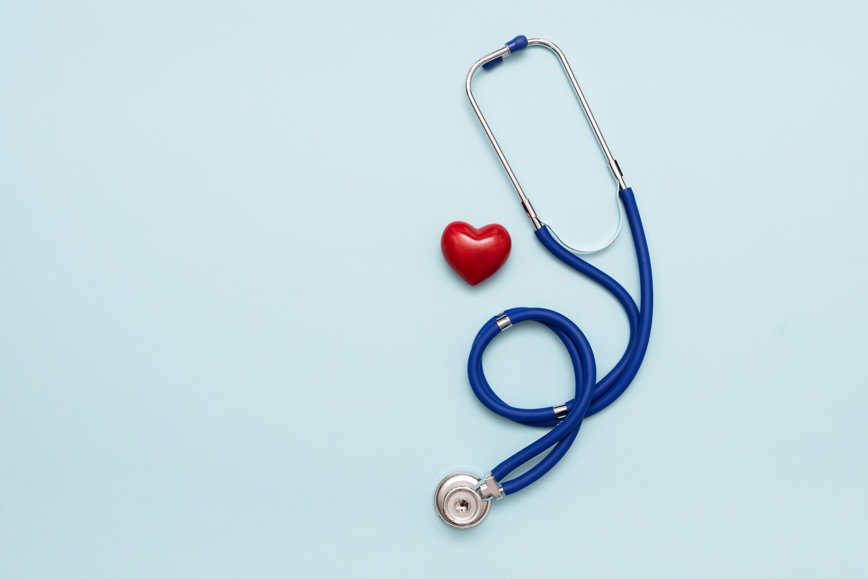 Medical items, healthcare, copy space background